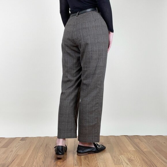 Vintage Handmade High Rise Straight Leg Trouser Pants Preppy Light Dark Academia - Picture 3 of 7
